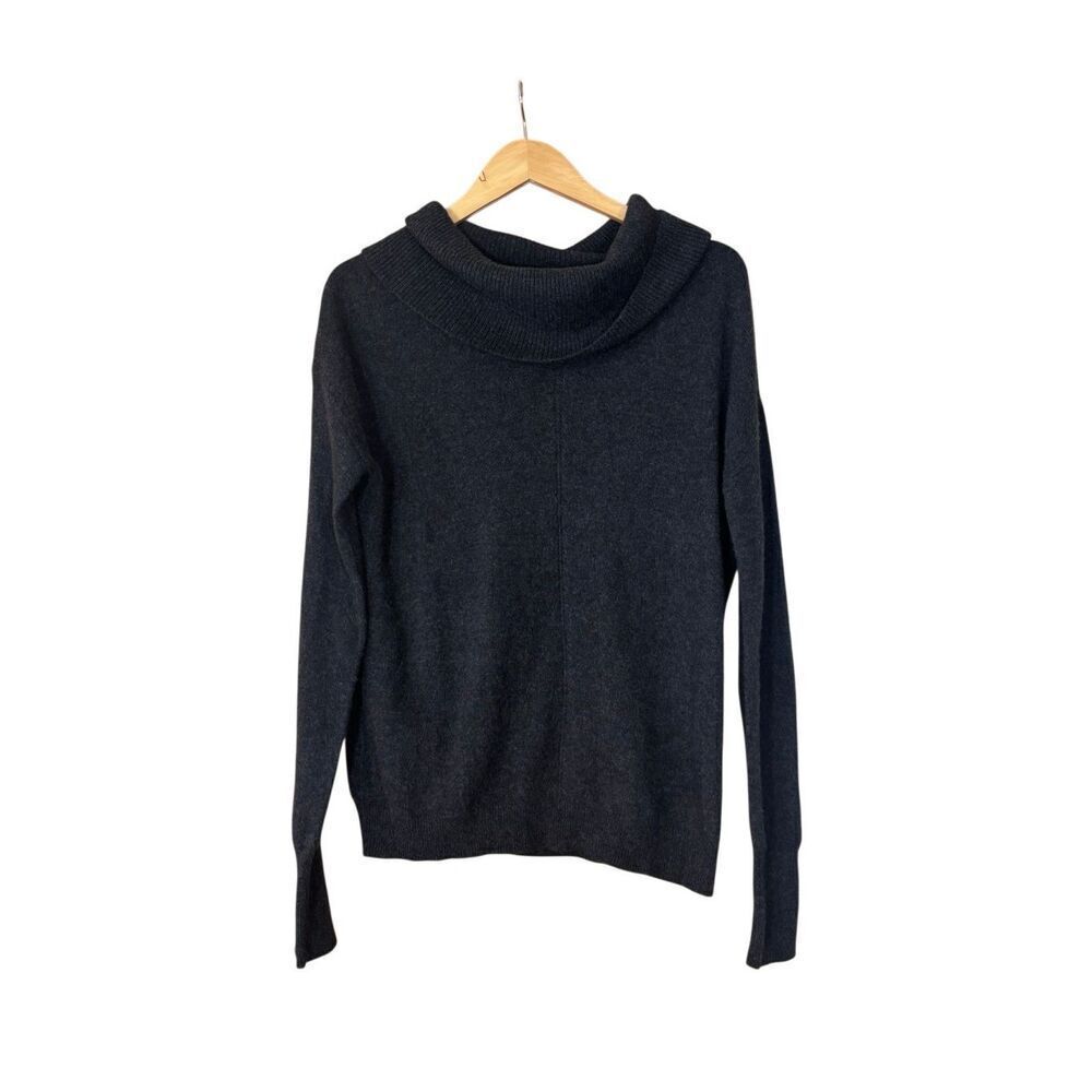Sundance 100% Cashmere Cowl Neck Sweater Gray size small $218